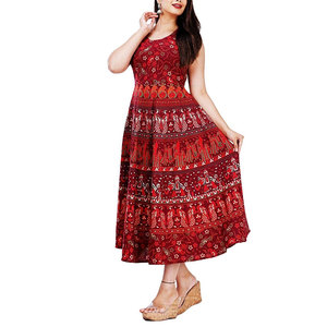 Printed Frock Ladies Fashion <b>Dress</b> Casual Wear Lightweight Soft Fabric Stylish Comfortable <b>Dress</b> For Women - Product Image 4