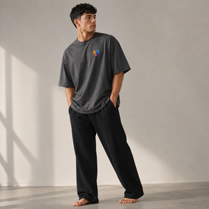 T-shirt ample tendance pour homme, coupe oversize, tissu confortable et design polyvalent, idéal pour le streetwear moderne. - Product Image 6