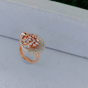 Bague personnalisée en diamant de laboratoire, or 14 carats, bijoux fantaisie de luxe pour femme, RIZTA JEWELS, taille brillant rond, couleur DE, tendance - Product Image 4