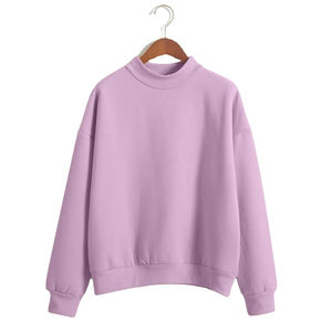 เสื้อสเวตเชิ้ตคอกลมผู้หญิง สีพื้น แขนยาว ผ้าฝ้ายถัก 100% ระบายอากาศได้ดี เหมาะสำหรับใส่ในฤดูใบไม้ร่วง สไตล์ลำลอง - Product Image 3