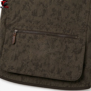 Gilet utilitaire pour homme, vert olive, imprimé, col en V, fermeture éclair intégrale, plusieurs poches zippées, pour la chasse, la pêche, les voyages, respirant et léger - Product Image 3