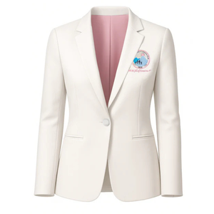 Blazer Jack and Jill para Mujer, Chaqueta Blanca Entallada, Elegante, Formal, para Oficina, Corte Estructurado, Estilo Profesional - Product Image 1