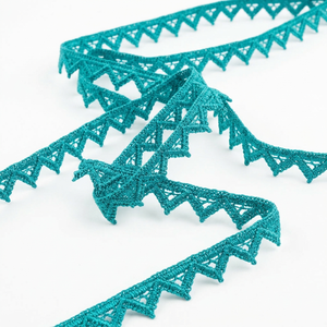 Encaje Guipur GPO Teal de 10mm Directo de Fábrica, Rollo de 20 Metros para Bordes de Escote, Manualidades de Costura DIY, Personalizable, Venta al por Mayor - Product Image 3