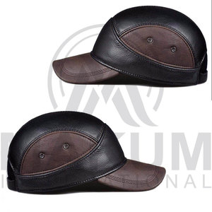 Casquette de baseball en cuir véritable de haute qualité pour hommes et femmes, chapeau en cuir de vache bleu, casquette à visière réglable, automne-hiver, en cuir véritable - Product Image 4