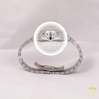 Montre Moissanite Designer Rainbow Roman Dial avec des pierres VVS serties à la main et un style inspiré des bijoux de luxe
