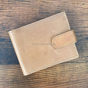 กระเป๋าสตางค์หนังแท้สำหรับผู้ชายแบบ100% กระเป๋าสตางค์บัตรเครดิตหนังแท้แบบวินเทจงานแฮนด์เมดสไตล์วินเทจ - Product Image 2