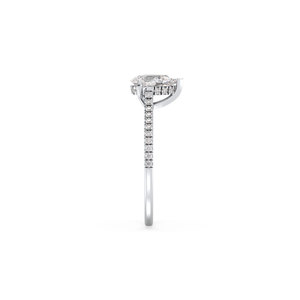 Bague halo dissimulée en or massif 14 carats avec diamant de laboratoire HPHT CVD, personnalisable OEM ODM, bijoux fins pour femmes, REYES, très demandée. - Product Image 4
