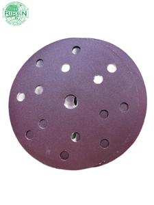 Disco de Lijado Rojo Premium de 7 Agujeros con Velcro, Papel Abrasivo con Grano Personalizado P40-P2000 para Carrocería de Automóviles y Madera, Venta al por Mayor, OEM - Product Image 3
