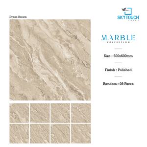 Carrelage de sol en porcelaine de haute qualité 600x600 mm 60x60 cm Design poli Fort trafic pour utilisation en intérieur et en extérieur dans les centres commerciaux Morbi - Product Image 2