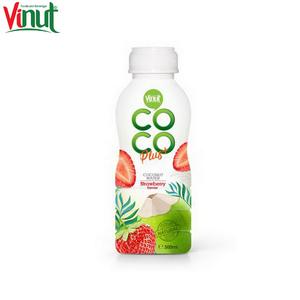 Bouteille en plastique VINUT de 330ml d'eau de noix de coco avec fournisseur de développement de boissons à la fraise - Product Image 1