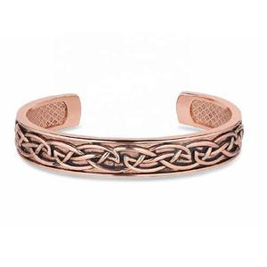 Nueva llegada de brazalete floral de cobre puro, pulsera de cobre hecha a mano, brazalete de cobre sólido puro a precio al por mayor - Product Image 4