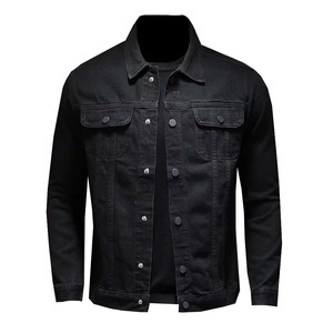 Veste en jean pour homme, imprimé intégral, 100% lavable, design basique, collection hiver, effet usé. - Product Image 1