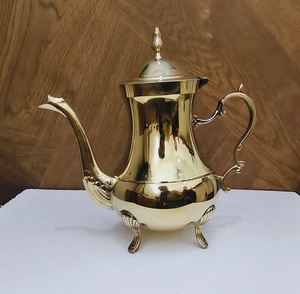 Bouilloire à thé artisanale, cafetière Dallah ornée, pot à café décoratif en laiton, écologique, style américain, capacité 1,8 L, décoration de cuisine, pot à café - Product Image 3