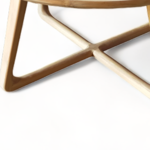 Table à manger ronde en bois moderne avec pieds en X, design scandinave, meubles de maison, structure stable - Product Image 2