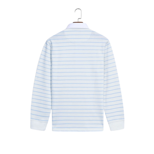 Chemise à manches longues pour homme, en coton uni, coupe classique, décontractée, col de golf/rugby, séchage rapide, douce, respirante, confortable, pour tous les jours - Product Image 2