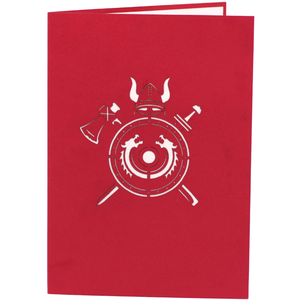 Carte de vœux 3D pop-up, thème viking, navire longue de type Viking, carte artisanale avec enveloppe, navire de guerre viking ancien, carte de vœux 3D artisanale - Product Image 3