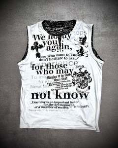 เสื้อกล้ามผู้ชายสั่งทำพิเศษ หนัก 380 GSM พิมพ์ลายด้านหน้า ผ้าฝ้าย 100% สไตล์วินเทจ ย้อนยุค Y2K กรันจ์ แขนกุด สตรีทแวร์ - Product Image 1