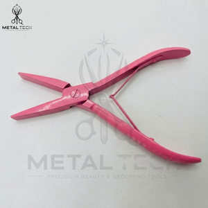 Pinzas Profesionales de Acero Inoxidable con Recubrimiento Rosa para Extensiones de Cabello, Herramienta de Aplicación y Remoción de Anillos Micro Link - Product Image 3
