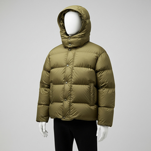 ARTISAN IMPEX Custom High Quality Black Face Breathable Casual Color Blocking Nylon Shell Cotton Filled <b>Men</b> <b>Summer</b> Puffer <b>Jacket</b> - Product Image 4