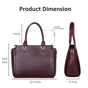 ZOLO LEATHERS Women's Durable Genuine Leather Satchel <b>Handbag</b> | Stylish <b>Small</b> Top Handle Travel Bag with Adjustable Strap - Product Image 5