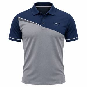 เสื้อยืดแขนสั้นผู้ชาย BFIT ลายพิมพ์บล็อกสี ผ้าถัก ระบายอากาศ แห้งเร็ว ดีไซน์ลำลอง พิมพ์โลโก้ด้านหน้าด้วยเทคนิค Heat-Transfer - Product Image 1