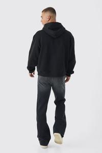 High Quality Custom Logo Embroidered Heavyweight 330g Polyester/Cotton Autumn Zipper-Up Breathable Eco-Friendly Oversized Unisex - Product Image 3