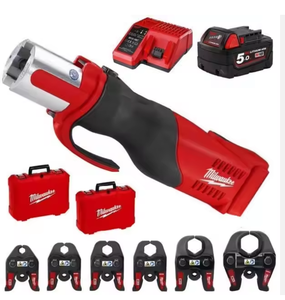 Precio con descuento en el kit completo de herramientas de prensado FORCELOGIC sin escobillas de 18V y 5.0AH de MILWAUKEE. - Product Image 1