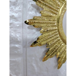 Espejo de Sol de latón bohemio redondo dorado hecho a mano para decoración interior del hogar - Product Image 4