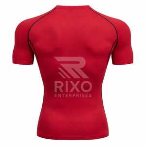 T-shirt de compression athlétique personnalisable de haute qualité pour homme - Séchage rapide, respirant, manches longues, col rond, coupe classique - Product Image 2