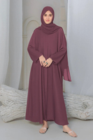 Abaya décontractée musulmane pour femmes, nouvelle mode, logo personnalisé, longue, légère, respirante, avec ceinture.