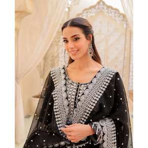 Ensemble de costumes de soirée pour femmes de créateur avec fil et séquence Vêtement de soirée élégant pour le travail - Product Image 5