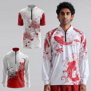 Professional Fishing Zip Up Jackets Stand Collar Sublimation Fishing Wear Jacket Men Beach Wear Fishing Jacket Men's - Product Image 1