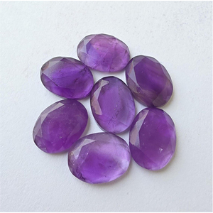Gema de Amatista Natural con Corte Facetado y Base Plana Calibrada |   Piedra Suelta de Forma Ovalada para la Elaboración de Joyas - Product Image 5