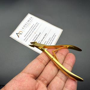 Coupe-cuticules à lame droite en or mat, taille de mâchoire 5 mm, pointe acérée, acier inoxydable, soin des ongles, éliminateur de peaux mortes, logo personnalisé OEM - Product Image 3