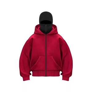 High Quality Streetwear 100% Cotton Half Zip Velour Eco-Friendly <b>Waterproof</b> Men's Ninja Hoodie 2025 Latest Design Custom 420gsm - Product Image 1