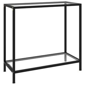Tavolo Console Trasparente e Nero - Product Image 1