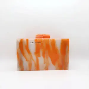 กระเป๋าคลัทช์อะคริลิคเรซินสำหรับนักออกแบบแฟชั่นหรูหรากระเป๋ากล่องสำหรับงานราตรีสำหรับงานแต่งงาน - Product Image 2