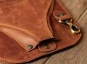 Étui de rangement professionnel de luxe en cuir pour ciseaux de barbier avec protection anti-odeur LBSH-0021 - Product Image 3