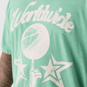 Camiseta Oversize para Hombre, 280 GSM, 100% Algodón, con Logotipo Personalizado, Manga Corta, Lisa, Estilo Urbano, Fabricante Mayorista - Product Image 5
