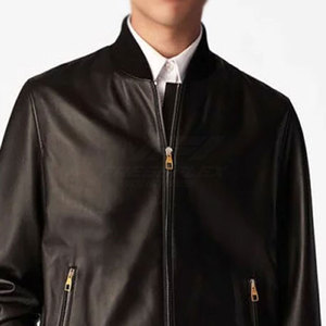 Chaqueta de Cuero para Hombre, Informal, Transpirable, Cómoda, de Fabricación Profesional, para Uso en Exteriores, Chaqueta de Cuero para Invierno - Product Image 4