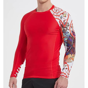 Camiseta Deportiva de Compresión para Hombre, Manga Larga, Protección UV, Gimnasio, Fitness, Secado Rápido, Logotipo Personalizado, Ropa OEM - Product Image 2