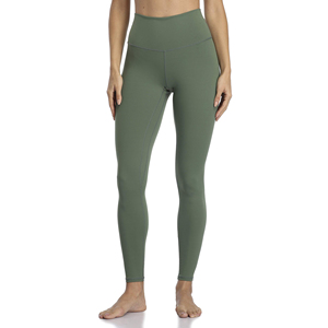 Leggings pour femmes à taille élastique, respirants, couleur unie, tissu personnalisé, légers, en spandex/polyester, style polyvalent - Product Image 1