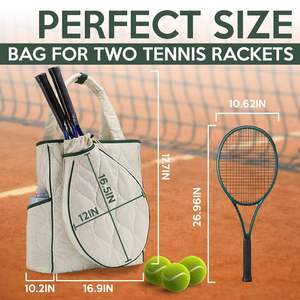 Large Capacity Fashion Tennis Bag Outdoor Sports <b>Badminton</b> & Pickleball Racket Bag Hidden Shoulder Strap Customizable Logo - Product Image 3
