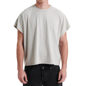 T-shirt Homme Col Montant Uni Haute Qualité Coupe Ample et Structurée 100% Coton Écologique Séchage Rapide Personnalisable - Product Image 1