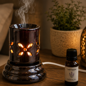 Mini Ceramic <b>Electric</b> <b>Oil</b> <b>Diffuser</b> Burner | Handcrafted Aromatherapy Warmer for Home Fragrance Wellness Spa Decor Premium Gift - Product Image 4