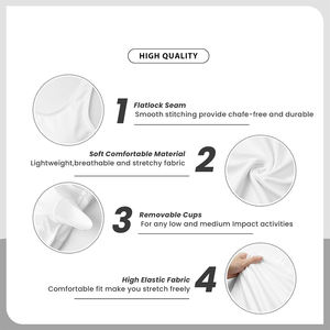 Soutien-gorge de sport pour femme adulte, respirant, à maintien élevé, avec imprimé simple sur le devant et motif palmier, idéal pour la gym, le yoga et l'entraînement. - Product Image 5