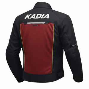 Chaqueta de Motocicleta de Malla Transpirable de Alta Calidad Kadia - Roja y Negra, con Protección CE Extraíble para Motociclistas, para Hombre - Product Image 5