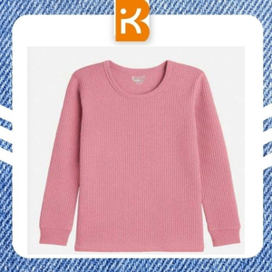 Haut thermique à manches longues ultra doux pour filles, col rond, hiver, vêtements intérieurs confortables pour enfants - Product Image 2