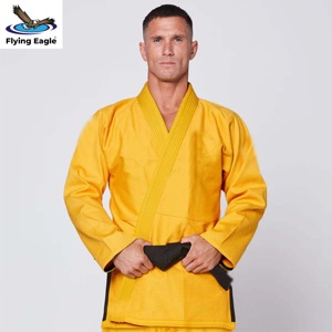 Ensemble d'uniformes d'arts martiaux en polyester/coton respirant personnalisé de qualité supérieure pour l'entraînement au Jiu-Jitsu avec vêtements de karaté pour l'exercice - Product Image 4