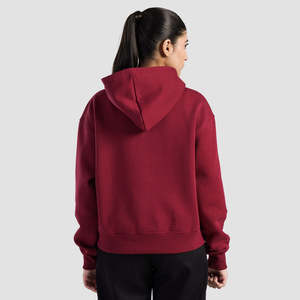 Sudadera con Capucha Personalizada de Marca Propia para Mujer, Corte Regular, Ropa de Invierno, Sudadera con Cierre en el Cuello - Product Image 3